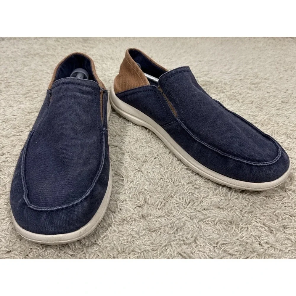 Crocs Mens Triple Comfort Navy Slip On Loafers Water Boat Shoes Size 15M Beach
